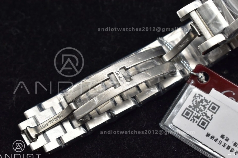 Quartz Diamond Ronda On 1190 With Dial Solo Bracelet K11F 20.3mm Bezel Tank SS SS Soft White 0709